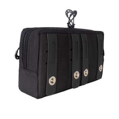 Bolso Modular  Horizontal 2 zip - Preto