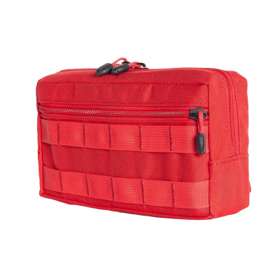 Bolso Modular  Horizontal 2 Zip - Vermelho