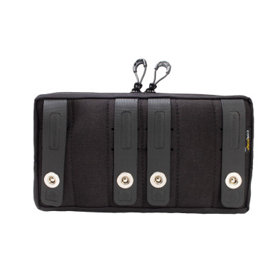 Bolso Modular  Horizontal 2 Zip Laser Cut - Preto