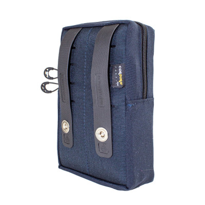 Bolso Modular Vertical 2 zip Laser Cut - Azul Dark