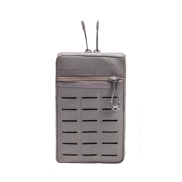 Bolso Modular Vertical 2 zip Laser Cut - Cinza Bandeirante