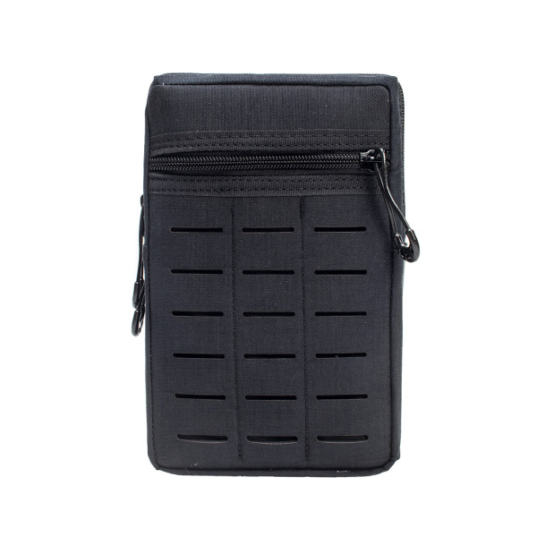 Bolso Modular Vertical 2 zip Laser Cut - Azul Dark