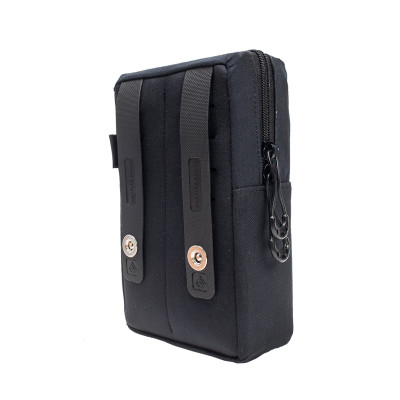 Bolso Modular Vertical 2 zip Laser Cut - Azul Dark