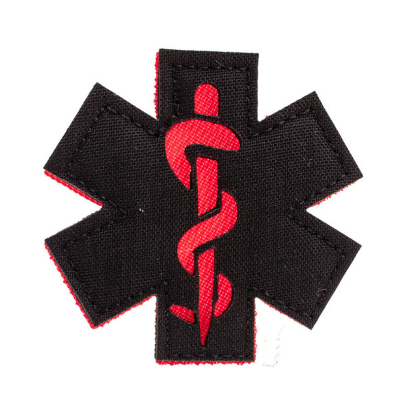 Patch Simbolo Medicina Bastão de Asclépio - Preto