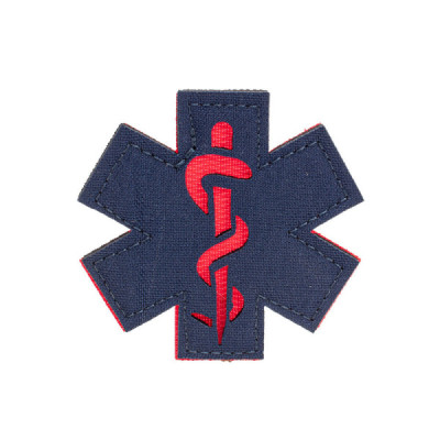 Patch Simbolo Medicina Bastão de Asclépio - Azul