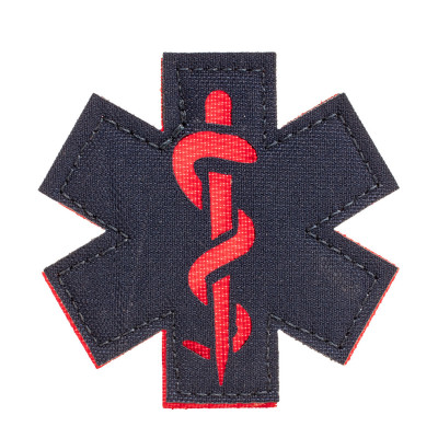 Patch Simbolo Medicina Bastão de Asclépio - Azul